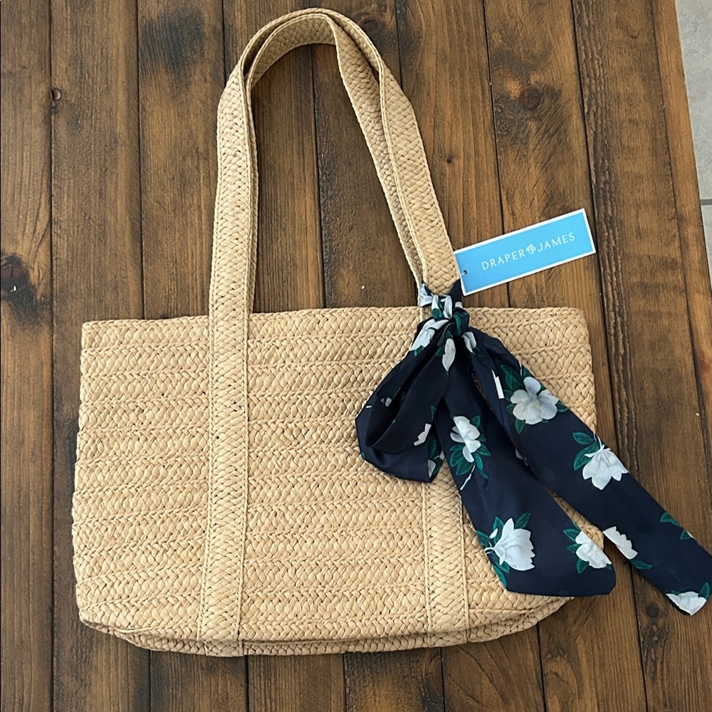 Draper James Woven Tote with Floral Scarf